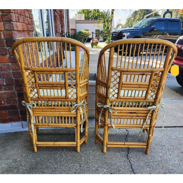 Mid 20th Century Vintage Brighton Pavilion Style Rattan and Cane Chair