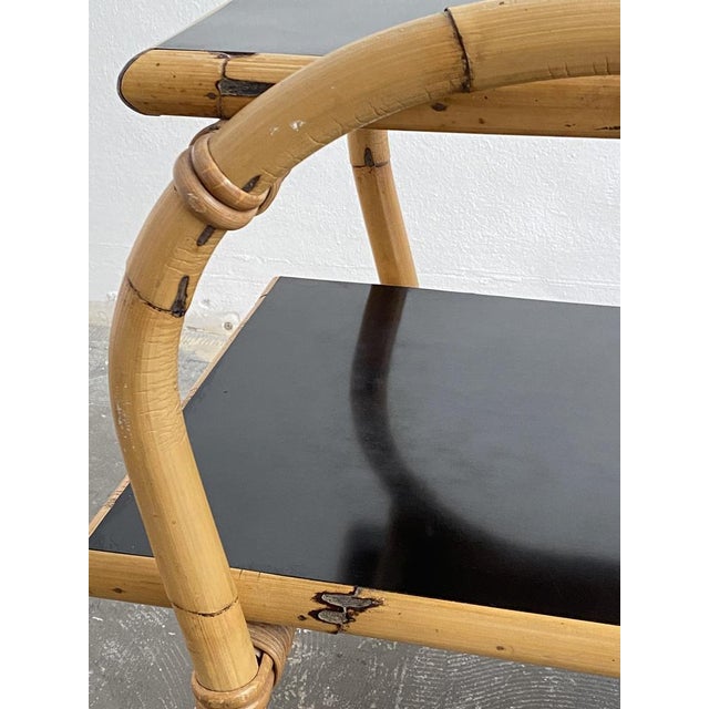 Vintage Bar Trolley in Bamboo For Sale - Image 13 of 15