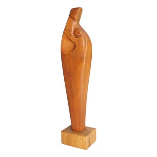 Hjalmar Ekgren, Figurative Sculpture, 1961, Afromosia African Teak For Sale