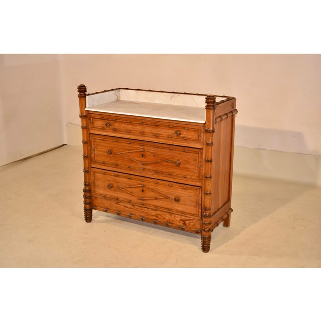 19th Century Faux Bamboo Chest of Drawers From France For Sale - Image 4 of 8