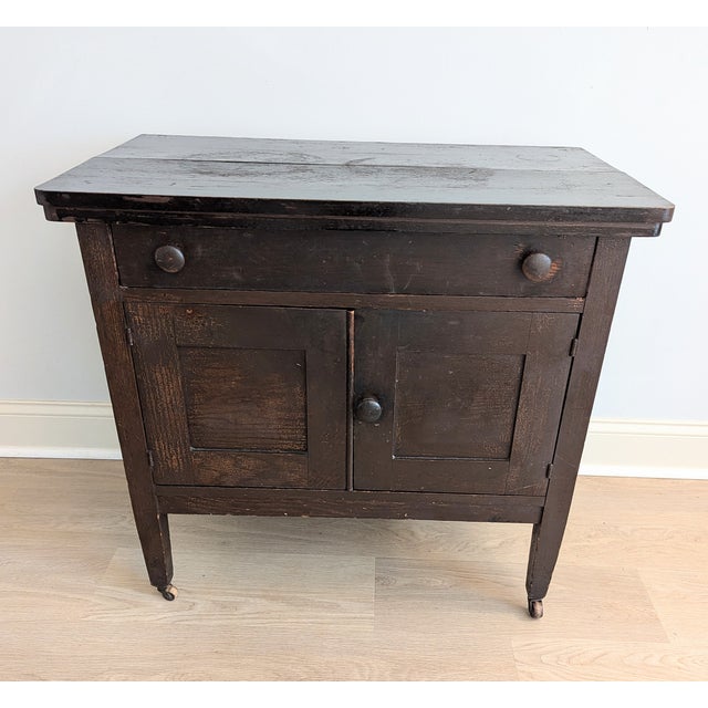 American Antique Primitive Oak Jelly Cupboard Cabinet North Carolina For Sale - Image 3 of 18