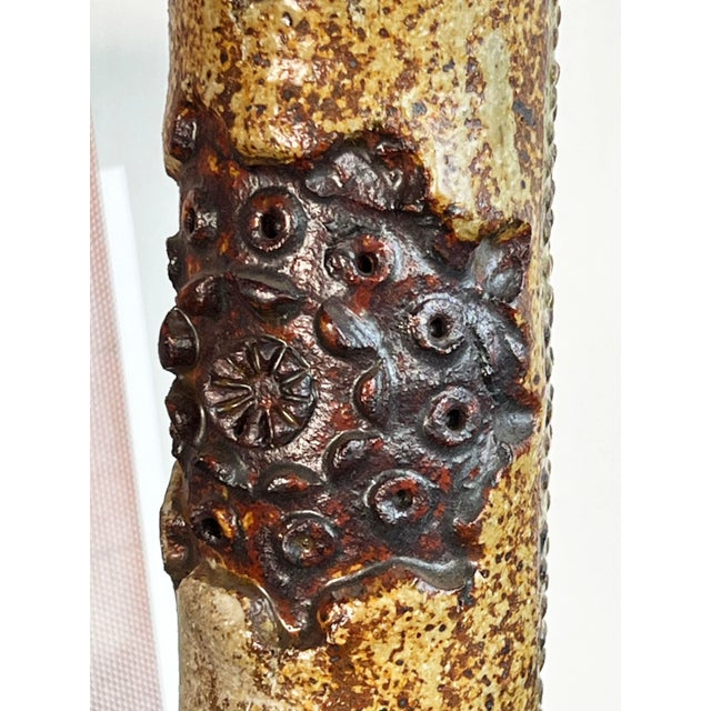 Vintage Brutalist C.1960's Sculptural Ceramic Vase by Frank Colson For Sale In Providence - Image 6 of 11