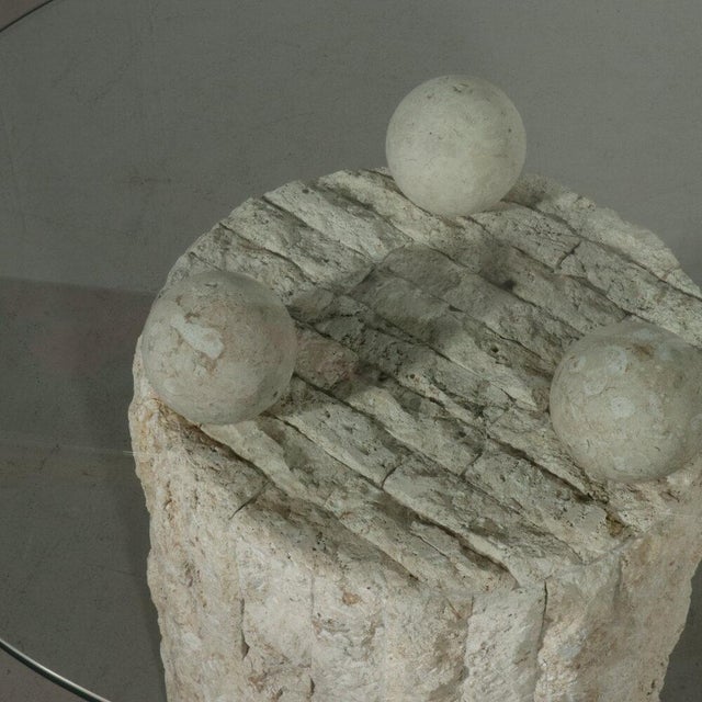 Post Modern Round Mactan Stone Side Table Chairish