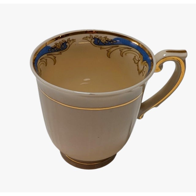 1960s Six Syracuse China Carvel Cups and Saucers For Sale In Boston - Image 6 of 9