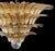 Palmette Ceiling Light with 163 Amber and Trasparent Glasses, 1980s For Sale - Image 6 of 18