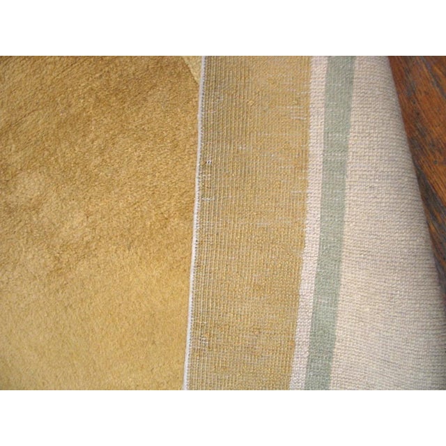 Exceptional Yellow-Green Color Background & Allover Pattern Antique Chinese Art Deco Rug For Sale - Image 12 of 12