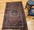 19th Century Persian Bidjar Rug, Hand-Knotted Wool, Geometric Herati Pattern, Burgundy & Blue, 5x7 For Sale - Image 4 of 18