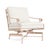 Brown Jordan Venetian Motion Lounge Chair in Blush with Sea Salt and Dusty Pink Welt Cushions For Sale