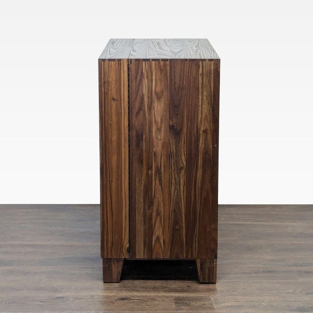 2010s Crate & Barrel Marin Shiitake Bar Cabinet For Sale - Image 5 of 10