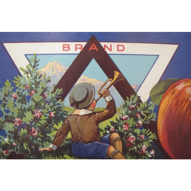 1940s American Apple Fruit Crate Label, Morjon For Sale - Image 4 of 4