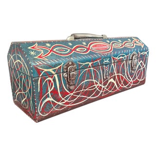 Vintage American Folk Art Toolbox For Sale