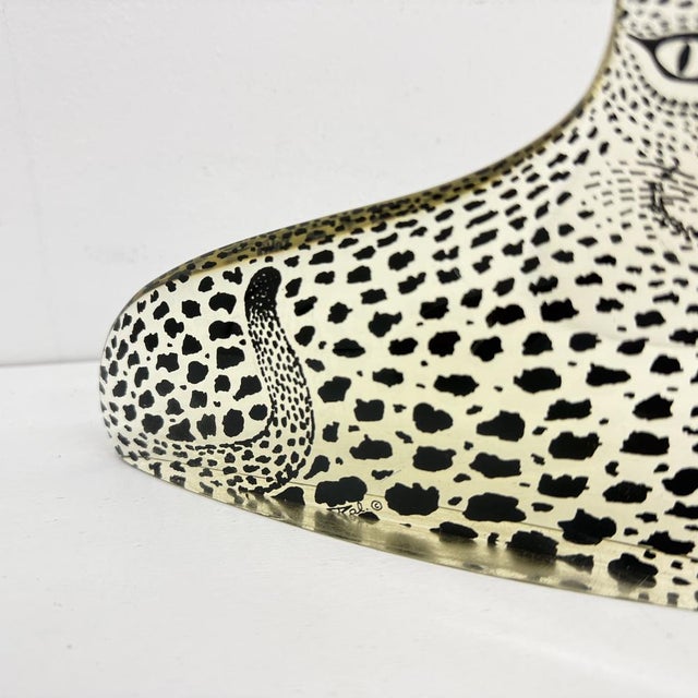 Large Mid-Century Modern Resin Leopard by Abraham Palatnik, Brazil, 1970s For Sale - Image 9 of 18