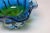 Vintage Italian Blue and Green Art Glass Ashtray / Decorative Footed Bowl For Sale - Image 11 of 12