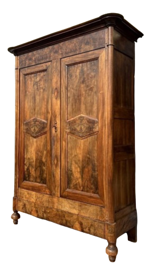 Louis-Philippe Burgundian Wardrobe in Walnut