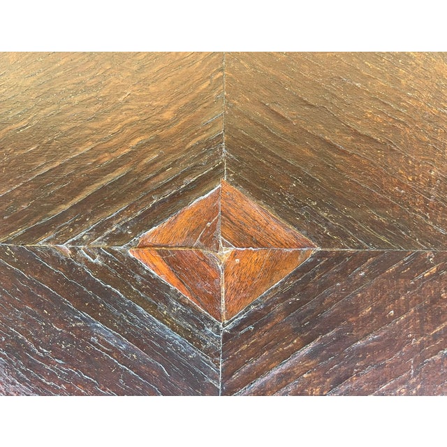 Brown Art Deco Walnut Side Table with Shelf, 1930s For Sale - Image 8 of 18