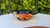 Glass platter, colorful, Magnor Norway, 1970s, dimensions: height 5.3 cm, diameter 18.5 cm.