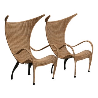 Italian Lounge Chairs, 1980s, Set of 2 For Sale