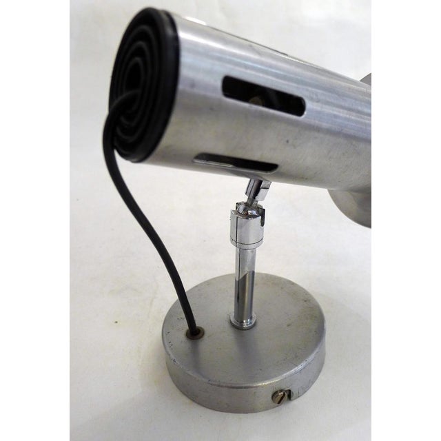 Adjustable Wall Spotlight on a Ball Joint in Chrome and Brushed Metal, 1970s For Sale - Image 9 of 12