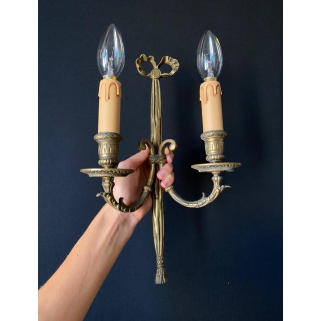 Bronze Wall Lights, 1960s, Set of 2 For Sale - Image 10 of 13