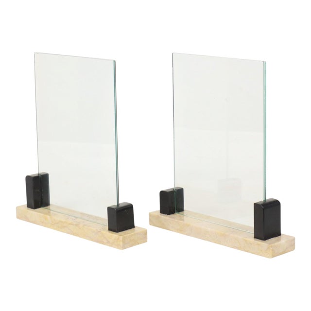 Art Deco Photo Frames in Black and Beige Marble, 1930s, Set of 2 For Sale - Image 14 of 18