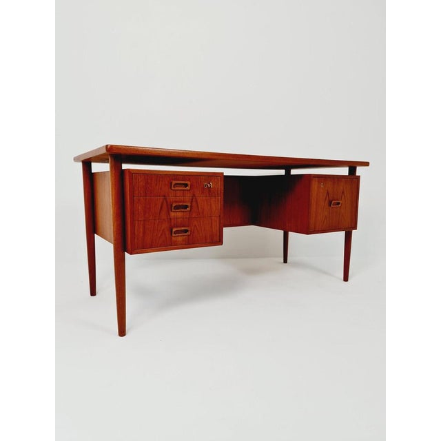 Danish Teak Desk by Ib Kofod Larsen, 1960s For Sale - Image 4 of 12