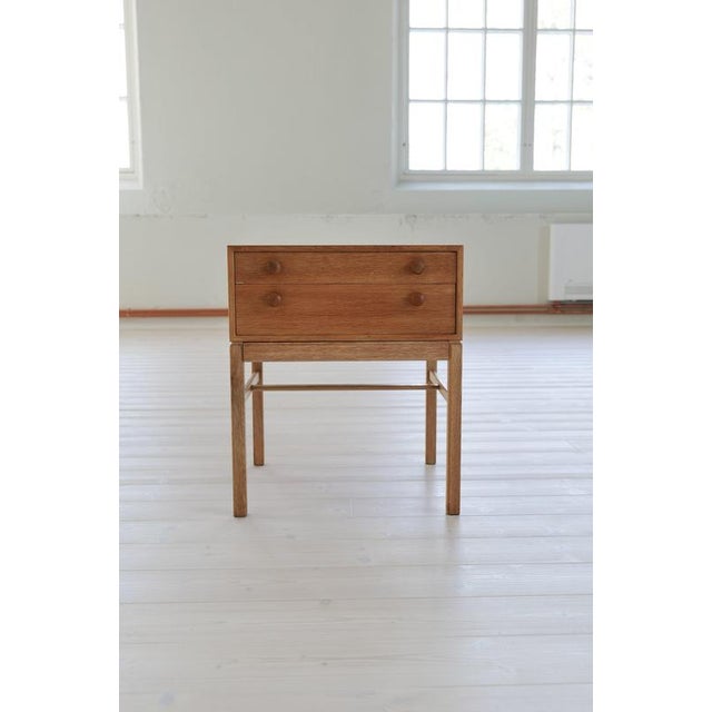 Scandinavian Oak Casino Side Table by Sven Engström, 1960s For Sale - Image 4 of 9