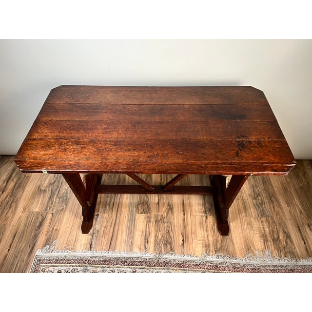 Rustic Antique Rustic Italian Fratino Trestle Table C. Late 19th Century For Sale - Image 3 of 9