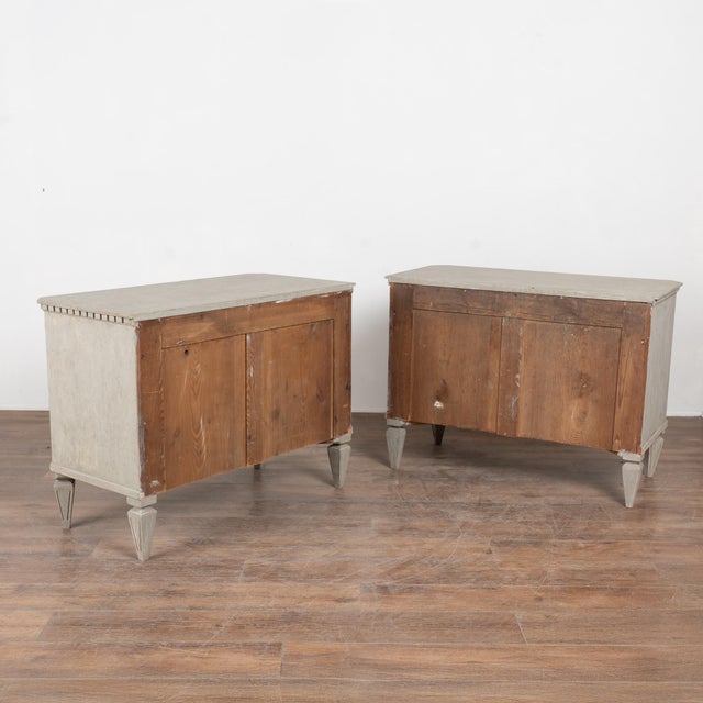 Pair of 19th Century Swedish Gray Painted Chests of Drawers For Sale - Image 18 of 18