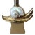 Metal Pair Italian Snail Brass and Shell Table Lamps For Sale - Image 7 of 9