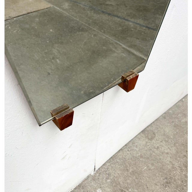 Wood Mid-Century Modern German Teak Wall Mirror, 1960s For Sale - Image 7 of 18