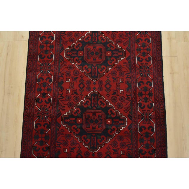 2020s Turkmen Runner 2’8” X 11’6” Red Wool Tribal Hand-Knotted Oriental Rug For Sale - Image 5 of 13