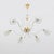 Vintage Italian Art Deco Murano Glass and Brass Chandelier by Ercole Barovier, 1935s For Sale - Image 3 of 9