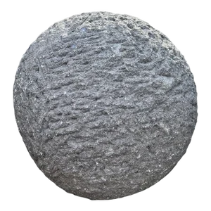 Vintage Rustic Stone Garden Sphere 13"