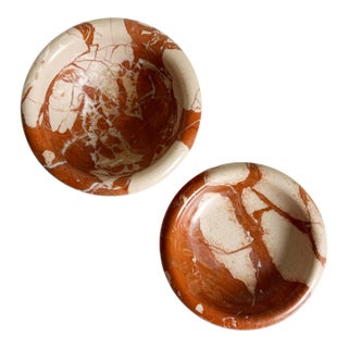 1970s Fratelli Mannelli Italian Marble Bowls - A Set of 2 For Sale