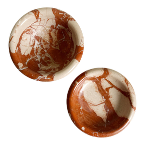 1970s Fratelli Mannelli Italian Marble Bowls - A Set of 2