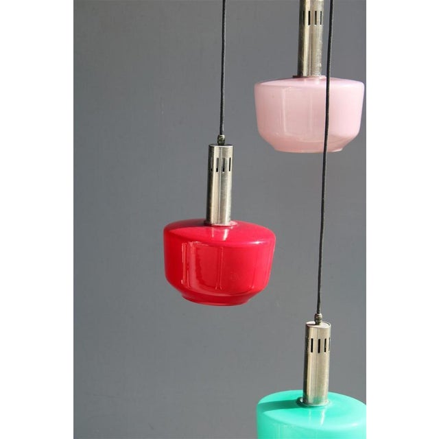 Italian Multicolor Suspension Light from Vistosi, 1950s For Sale - Image 15 of 17
