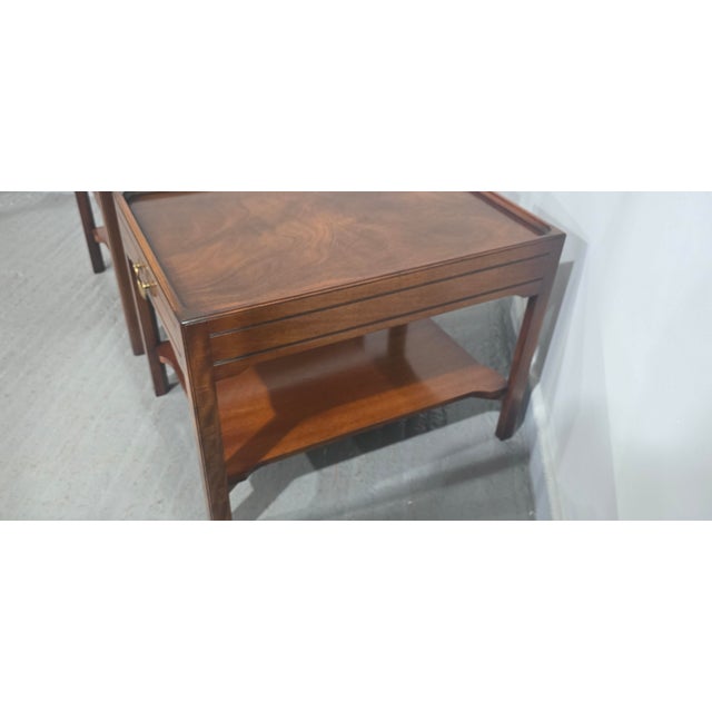 Vintage Mahogany Side Tables, 1920, Set of 2 For Sale - Image 6 of 15