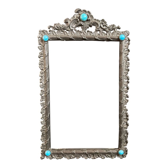 Antique Victorian Jeweled Photo Frame For Sale