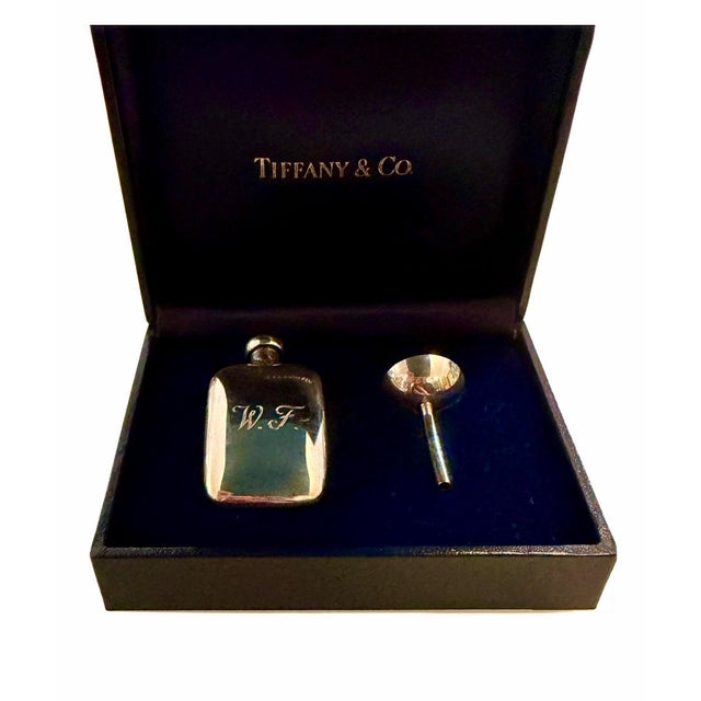 Tiffany & Co. Miniature Sterling Silver Traveling Perfume Flask and Funnel Set, Monogrammed W. F. For Sale - Image 12 of 12