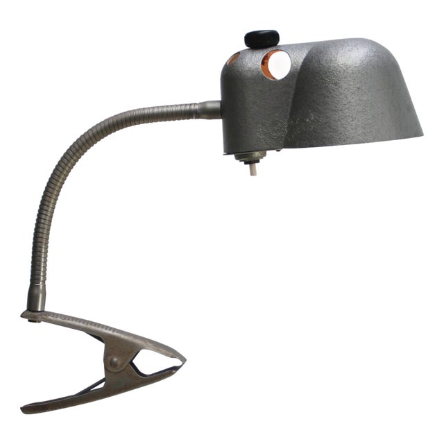 Vintage Grey Flexible Arm Clamp Photography Spotlights For Sale