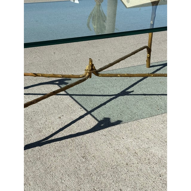 A lovely and not often seen gilt bronze coffee table by P.E Guerin Unusual Organic formed coffee table of the finest...