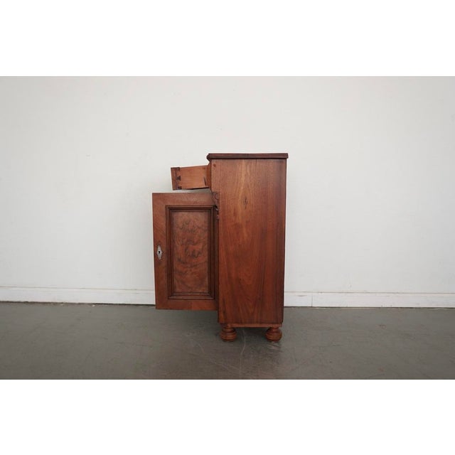 Antique Carved Walnut Bedside Cabinet For Sale - Image 11 of 16