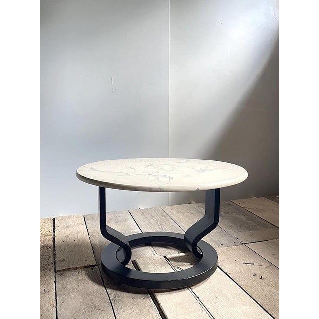 Swedish Postmodern Marmorino Coffee Table, 1980s For Sale - Image 4 of 8
