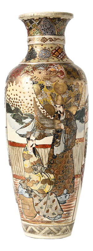 Antique Japanese Meiji Satsuma Vase, 1890s