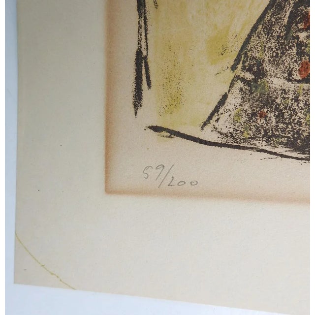 Mid-Century Modern Vintage Mid Century Zoran Antonio Music Portrait Lithograph For Sale - Image 3 of 5