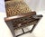 Vintage Fretwork Curved Arm Vanity Stool/ Bench With New Leopard Upholstery For Sale - Image 18 of 18
