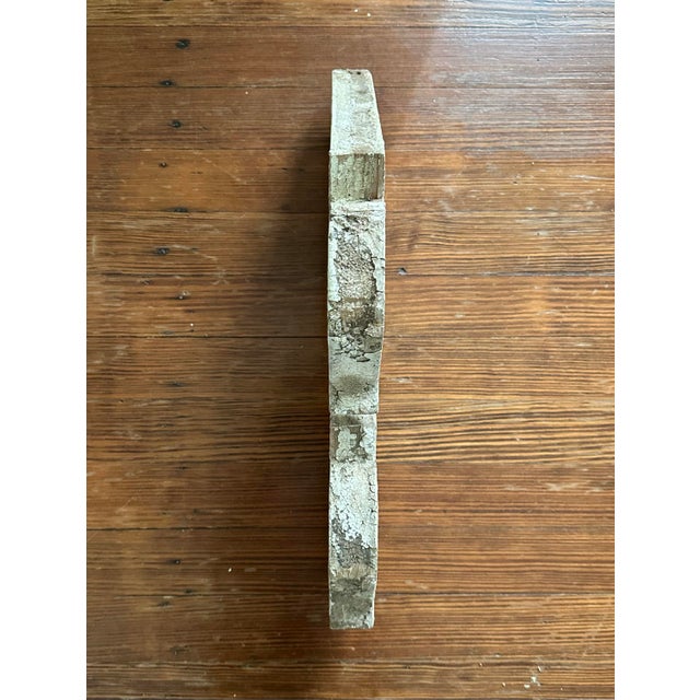Late 19th Century Antique White Distressed Wood Swan Head Corbel / Architectural Fragment #2 For Sale - Image 5 of 5