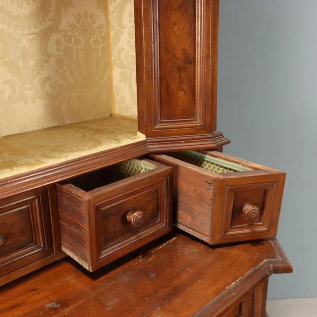 Antique Walnut Cupboard with Upper Drawers, 19th Century For Sale - Image 6 of 12