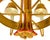 Wood Mid 20th Century Hollywood Regency Ochre Japanned Faux Bamboo Tole Six-Light Chandelier For Sale - Image 7 of 18