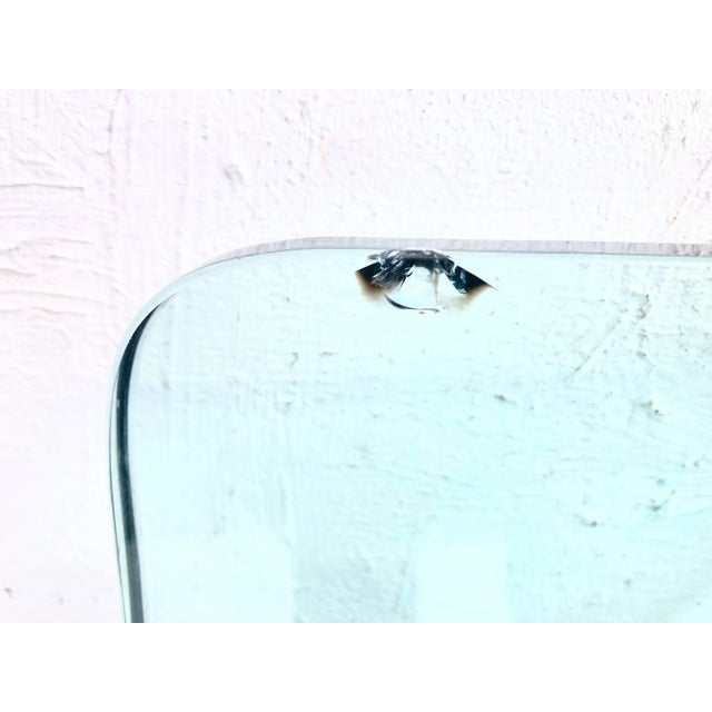 Vintage Coffee Table in Metal Frame with Square Glass Top, 1980s For Sale - Image 9 of 11